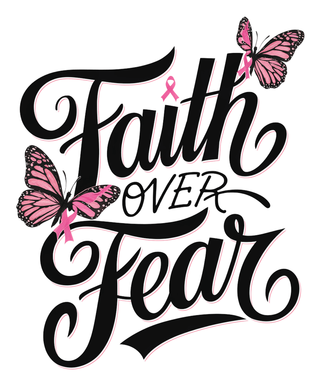 FAITH OVER FEAR (Minimalist Version) – DTF Ready To Press Design – ready to press DTF transfer by DTF Orange County, printed by DTF Orange County in Orange County.