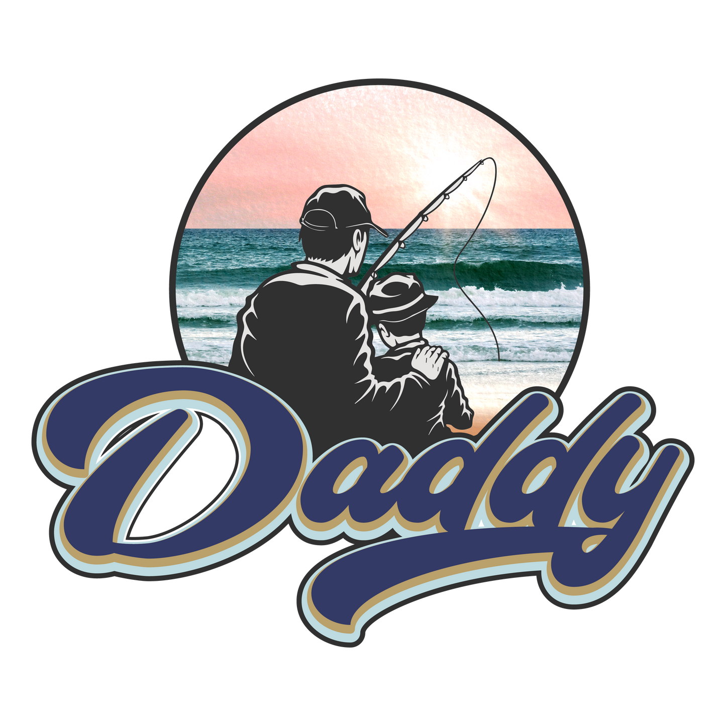 DADDY DTF Ready to Press Designs – ready to press DTF transfer by DTF Orange County, printed by DTF Orange County in Orange County.