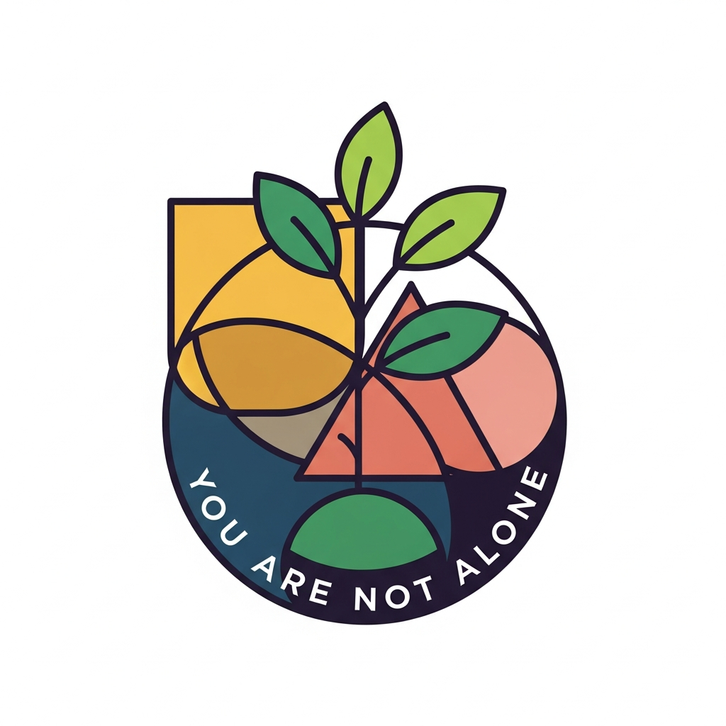 Mental Health Awareness Month modern flat vector DTF heat transfer graphic, ready to press, centered high contrast design for t-shirts and hoodies