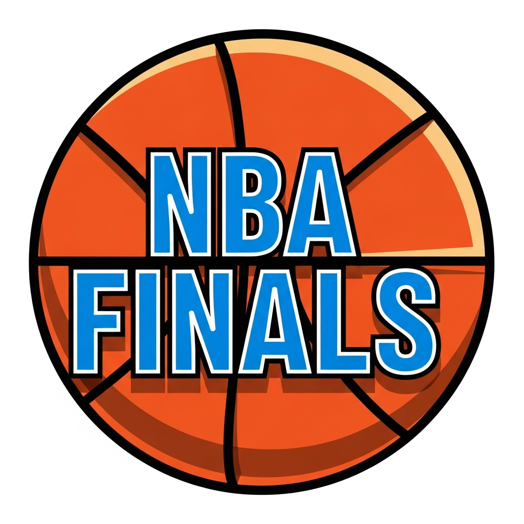 NBA Finals bold typography ready to press DTF heat transfer graphic with high-contrast colors and centered vector-style lettering, suitable for t-shirts, hoodies, and custom apparel