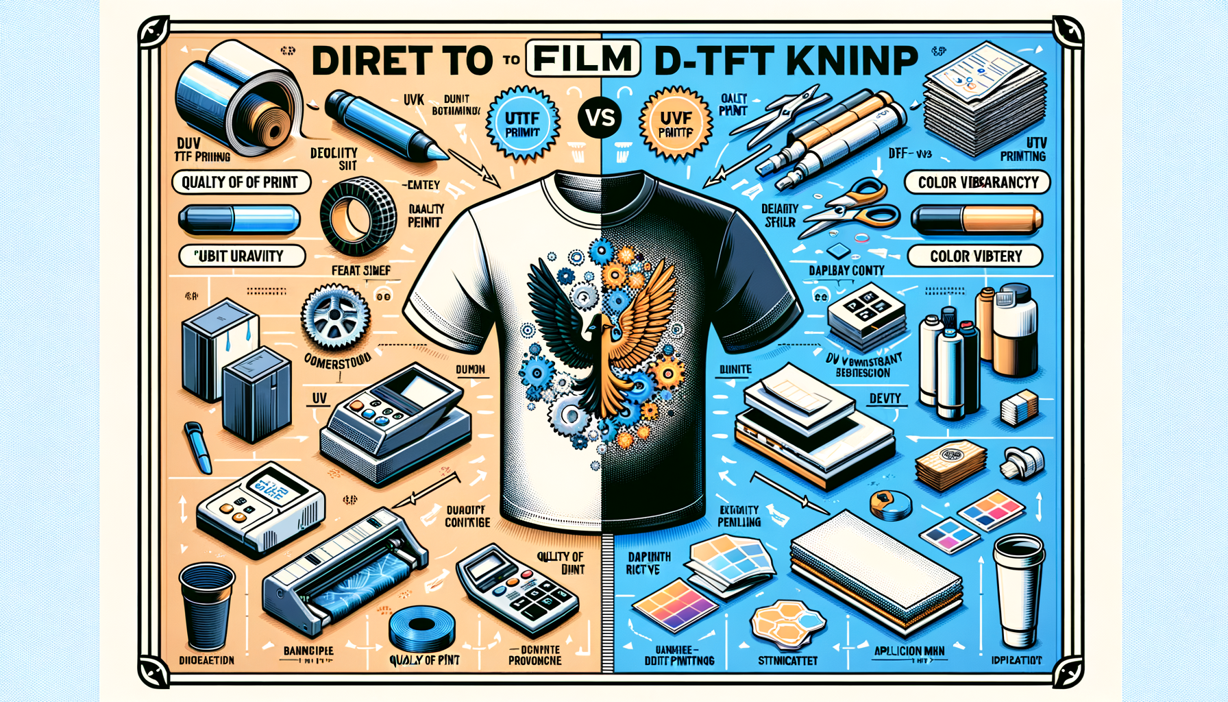 Ultimate Guide: DTF Gansheet Builder vs. UV DTF Stickers for Apparel