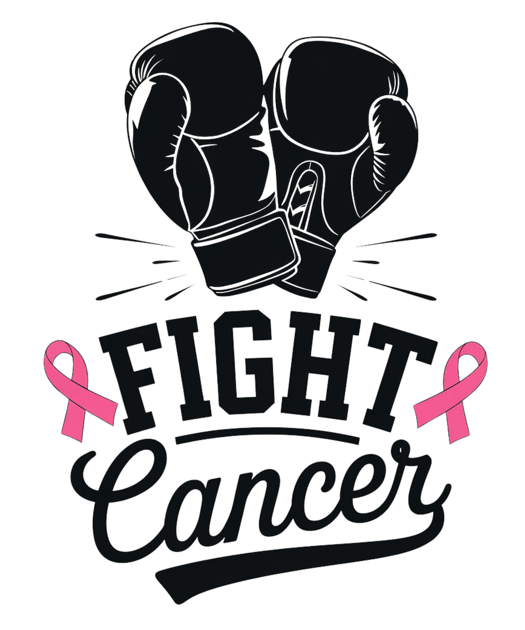 FIGHT CANCER – DTF Ready To Press Design – ready to press DTF transfer by DTF Orange County, printed by DTF Orange County in Orange County.