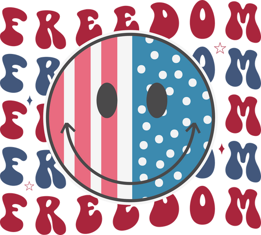 FREEDOM – DTF Ready To Press Design – ready to press DTF transfer by DTF Orange County, printed by DTF Orange County in Orange County.