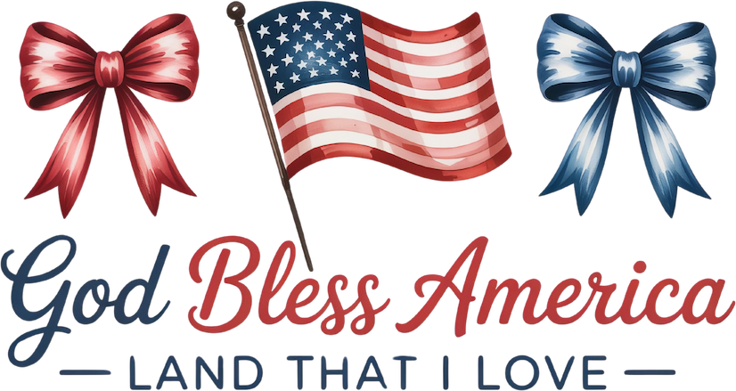 GOD BLESS AMERICA – DTF Ready To Press Design – ready to press DTF transfer by DTF Orange County, printed by DTF Orange County in Orange County.