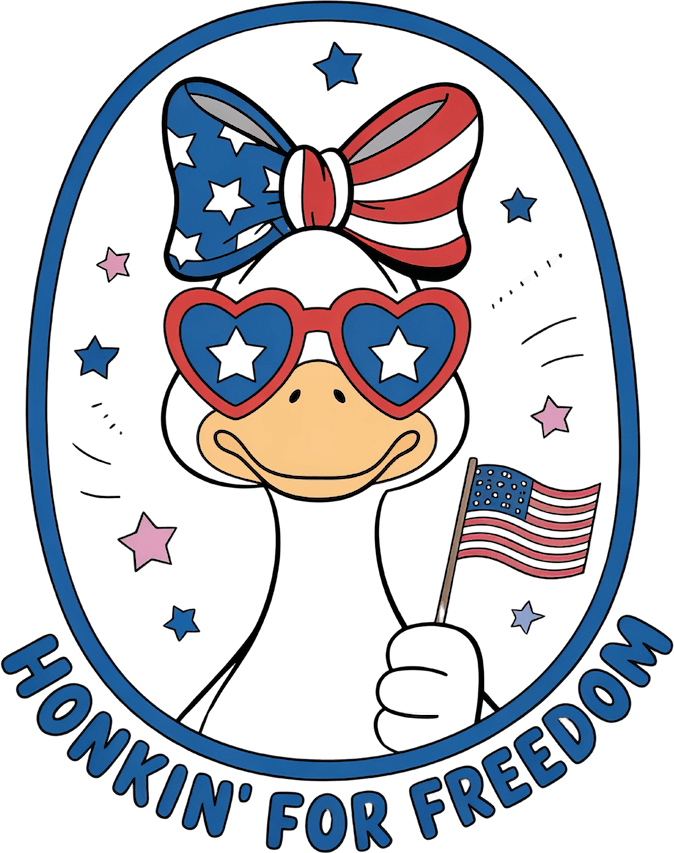 HONKIN FOR FREEDOM – DTF Ready To Press Design – ready to press DTF transfer by DTF Orange County, printed by DTF Orange County in Orange County.