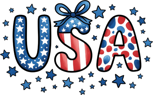 HAND DRAWN USA – DTF Ready To Press Design – ready to press DTF transfer by DTF Orange County, printed by DTF Orange County in Orange County.