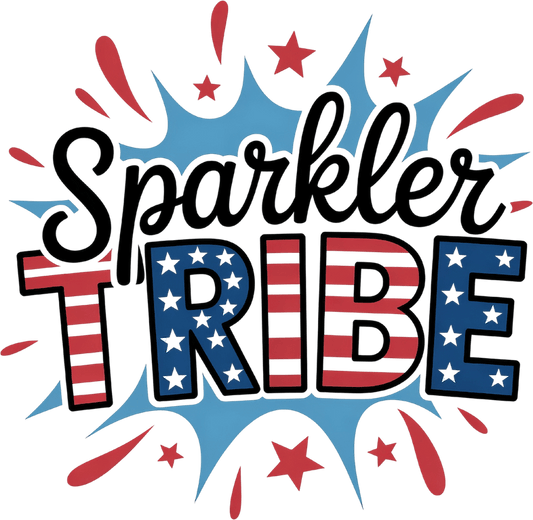 SPARKLER TRIBE – DTF Ready To Press Design – ready to press DTF transfer by DTF Orange County, printed by DTF Orange County in Orange County.