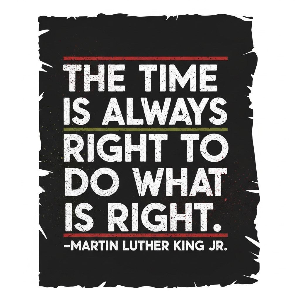 Martin Luther King Jr. Day grunge distressed lettering ready to press DTF heat transfer graphic for t-shirts and hoodies