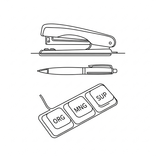 Administrative Professionals Day minimalist line art DTF heat transfer design, ready to press, centered vector style illustration with clean outlines and high contrast colors, suitable for t-shirts and hoodies