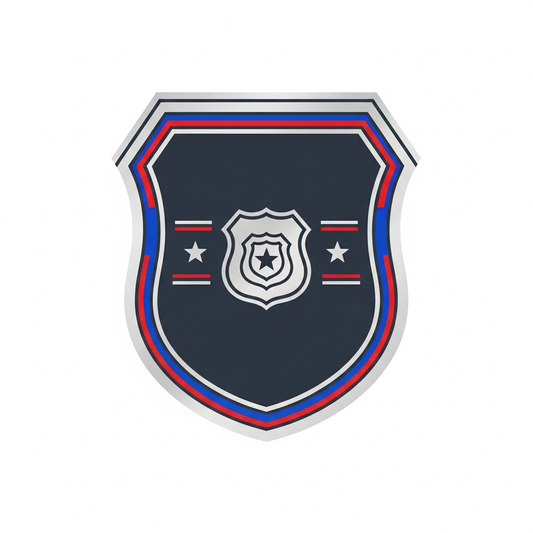 Law Enforcement Appreciation Day badge emblem style ready to press DTF heat transfer design with high contrast vector illustration for t-shirts and hoodies