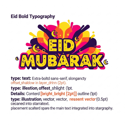 Eid al-Fitr bold typography ready to press DTF heat transfer graphic with high contrast colors and centered vector-style design, suitable for t-shirts, hoodies, and custom apparel