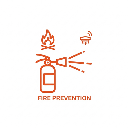 Minimalist line art Fire Prevention Week ready to press DTF heat transfer graphic with bold high contrast design suitable for t-shirts hoodies and apparel