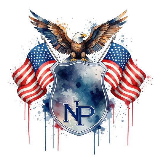 National Police Week watercolor illustration DTF heat transfer ready to press design featuring high contrast colors and clean artistic outlines suitable for t-shirts hoodies and apparel