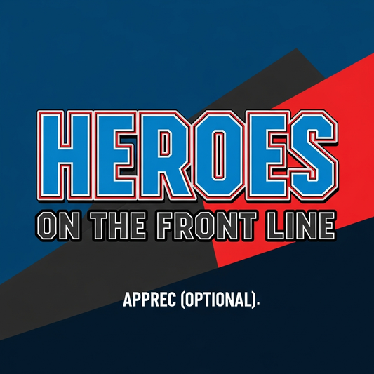 First Responder Appreciation Day bold typography ready to press DTF heat transfer graphic with high contrast colors and clean vector outlines, suitable for t-shirts hoodies and tote bags