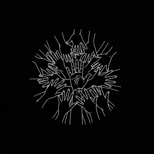Minimalist line art fundraiser event ready-to-press DTF heat transfer graphic for t-shirts and apparel, featuring clean vector outlines and high contrast design suitable for custom apparel businesses and small brands in Los Angeles, Orange County, and San Diego.