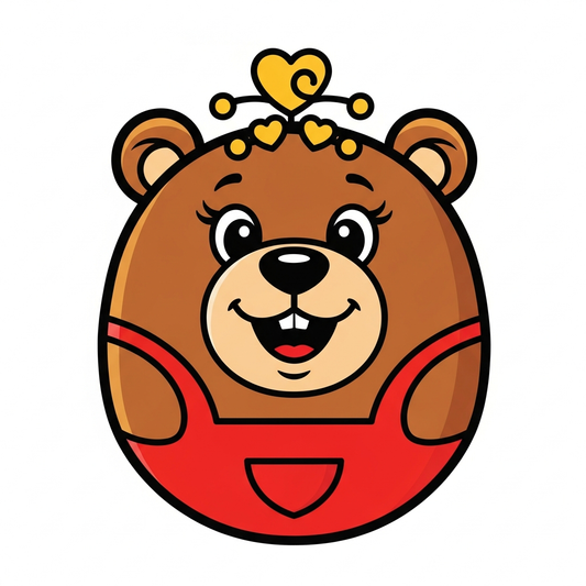 Mother's Day cartoon mascot DTF heat transfer design — ready to press, vibrant colors, clean vector-style illustration suitable for t-shirts, hoodies, and tote bags
