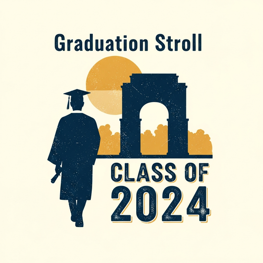 Vintage retro distressed college graduation DTF heat transfer graphic, ready to press, featuring high contrast vector illustration with distressed styling, suitable for t-shirts hoodies and tote bags